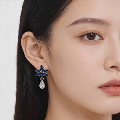 Midnight Bloom Drop Earrings
