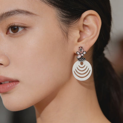 Ivory Aura Drop Earrings
