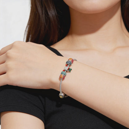 Festive Charm Beaded Bracelet