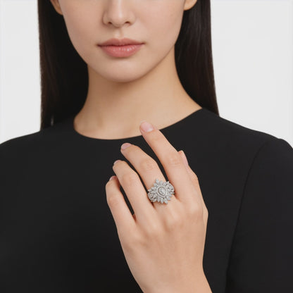 Majestic Floral Diamond Ring