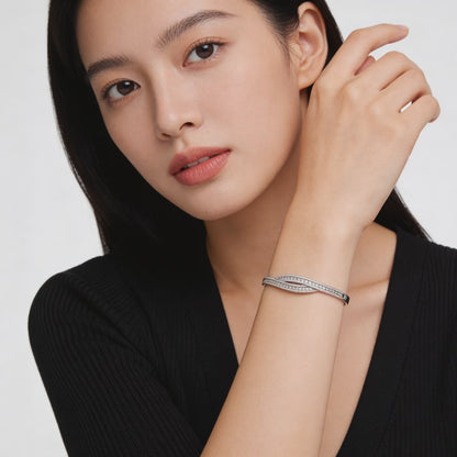 Ethereal Wave Diamond Bracelet
