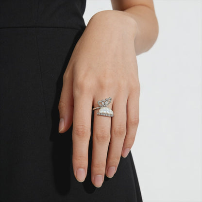 Celeste Pearl Bloom Ring