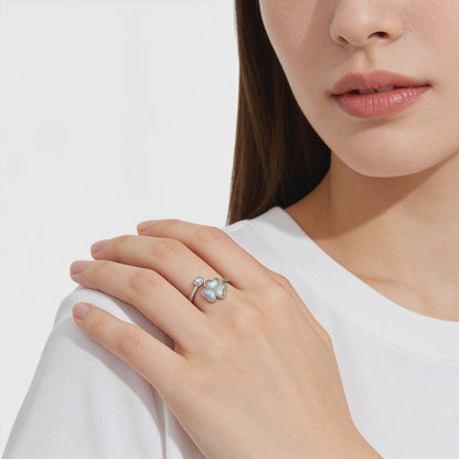 Lucky Clover Spark Ring