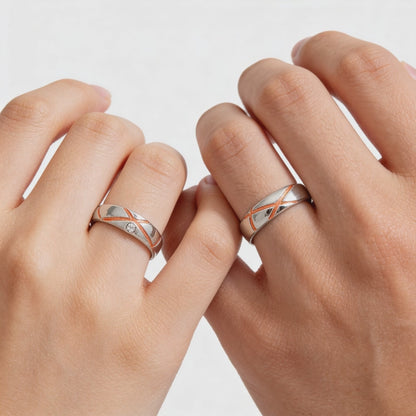 Eternal Crossline Couple Bands