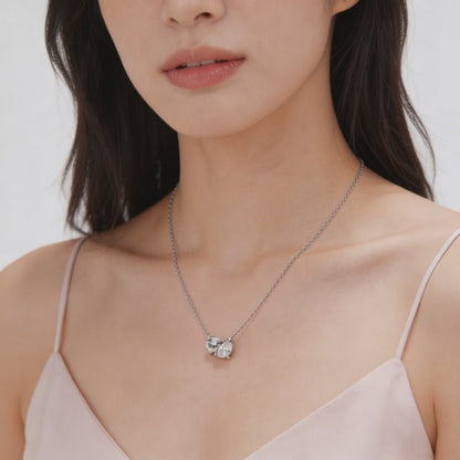 Twin Heart Sparkle Diamond Necklace