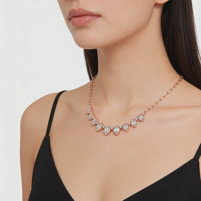 Regal Teardrop Diamond Necklace