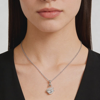 Elegant Swan Grace Pendant Necklace