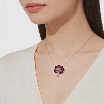 Blossoming Radiance Tree Pendant