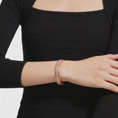 Rose silver  Crystal Mesh Bracelet