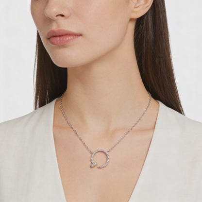 Celestial Open Halo Diamond Necklace