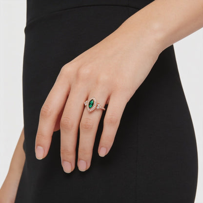 Emerald Elegance Marquise Ring