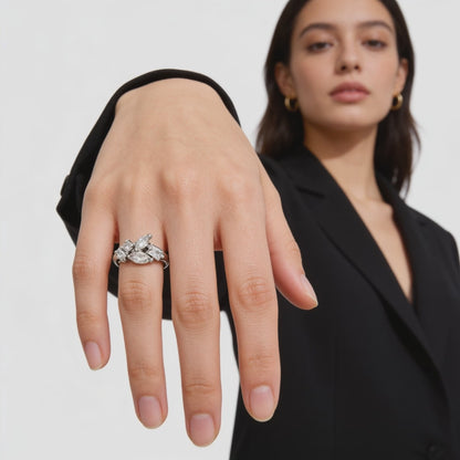 Celestial Cluster Crystal Ring