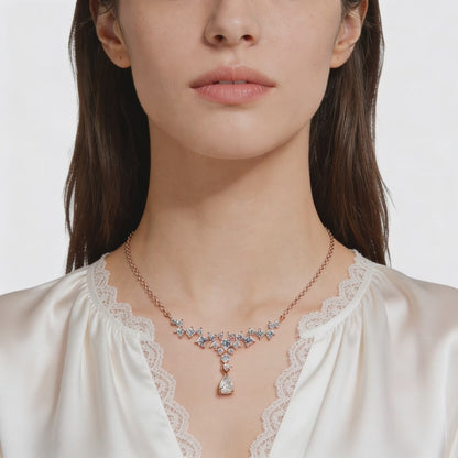 Rosé Cascade Diamond Necklace