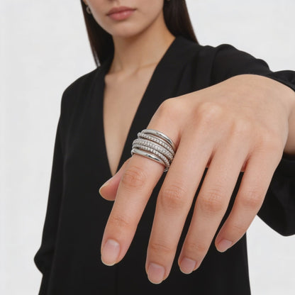 Luxe Layered Spark Ring