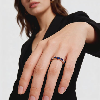 Midnight Sapphire Eternity Band