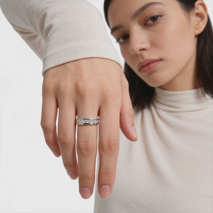 Princess Cut Channel Band Ring