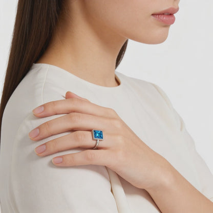 Azure Prism Ring