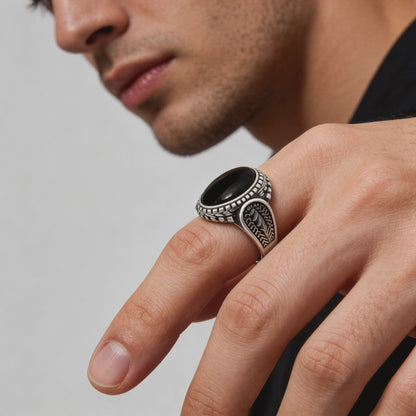 Midnight Sovereign Onyx Ring
