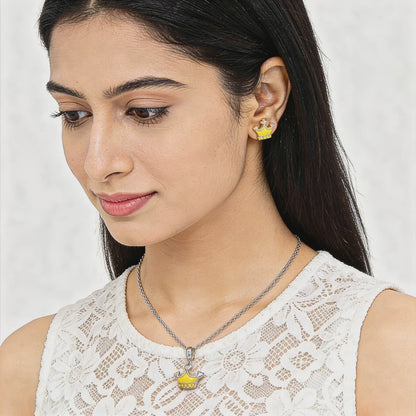 Little Royal Crown Pendant Set