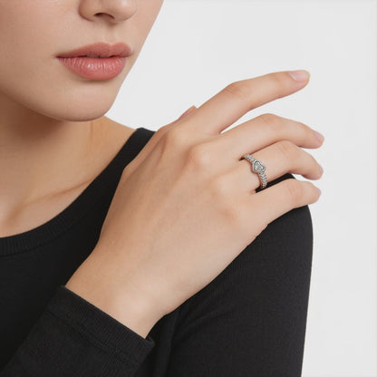 Tiny Heart Pavé Ring