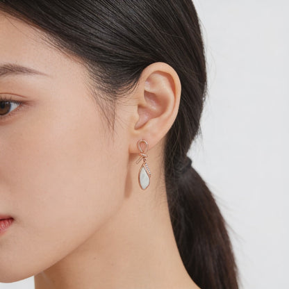 Rose Knot Elegance Drop Earrings