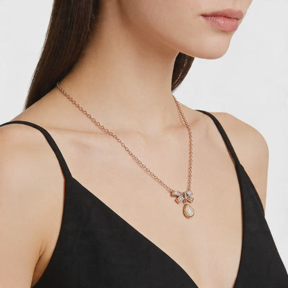 Celeste Bow Drop Necklace