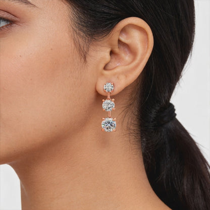 Trio Gleam Drop Studs