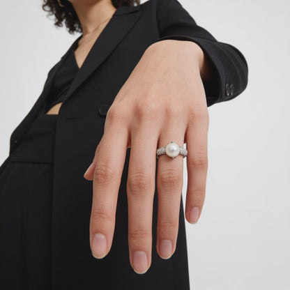 Elegant Pearl Spark Ring