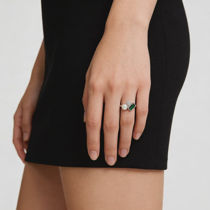Elegant Emerald Fusion Ring