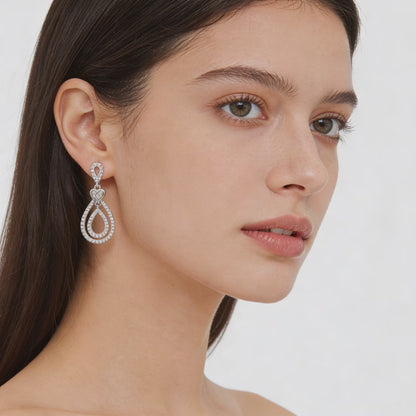 Heartdrop Elegance Diamond Earrings