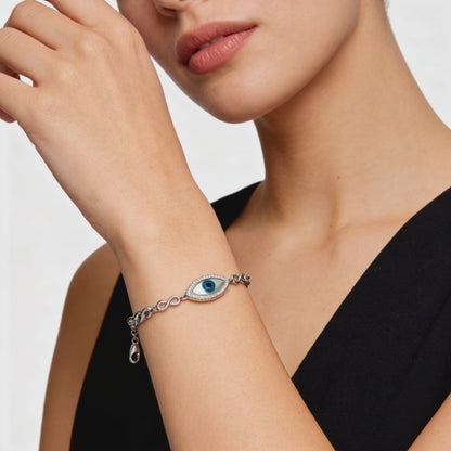 Evil Eye Infinity Charm Bracelet