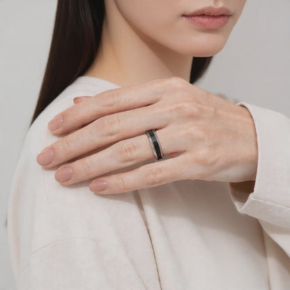 Midnight Enamel Elegance Band