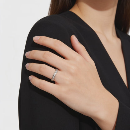 Twilight Curve Diamond Ring