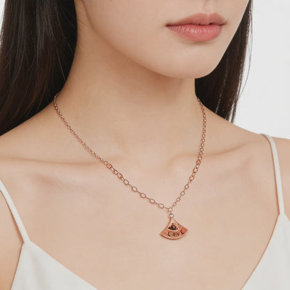 Rosé Love Fan Pendant