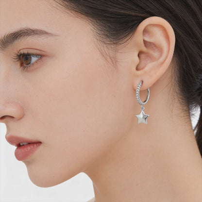 Starlight Charm Hoops