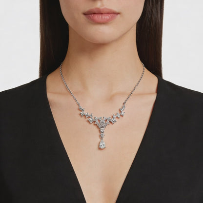 Celestial Vine Diamond Drop Necklace