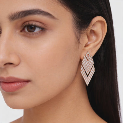 Diamond Cascade Chevron Drops