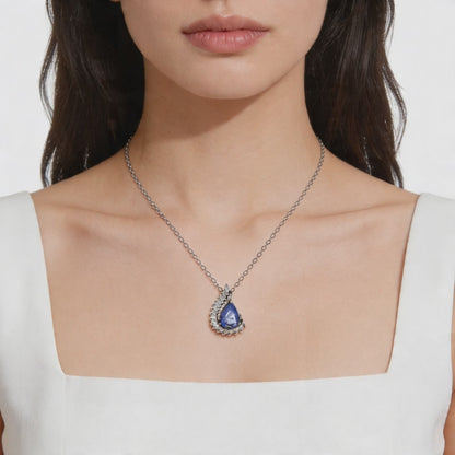 Royal Sapphire Teardrop Pendant