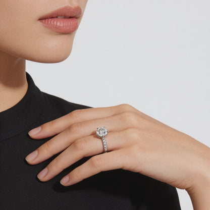 Classic Solitaire Spark Ring