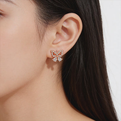 Rosé Flutter Diamond Studs