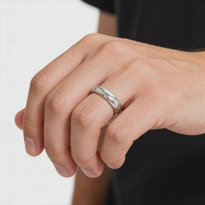 Infinity Cross Band Ring