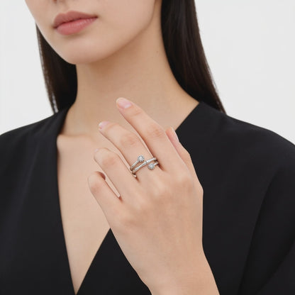 Minimalist Double Wrap Diamond Ring