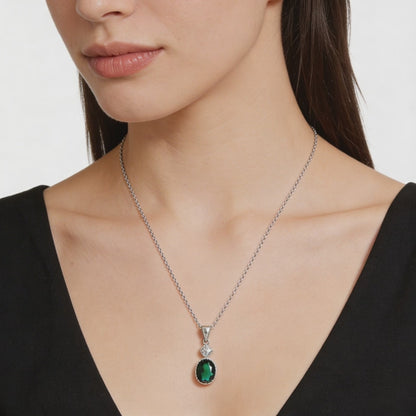 Emerald Elegance Pendant Necklace