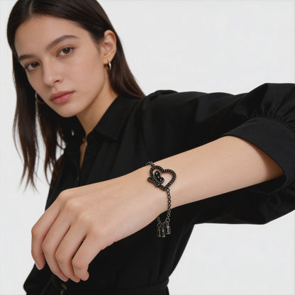 Sophia's elegant black bracelet
