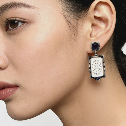 Midnight Frame Statement Earrings