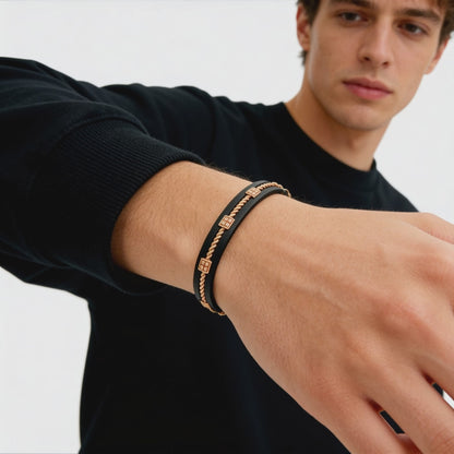 Noir Line Rose Bracelet