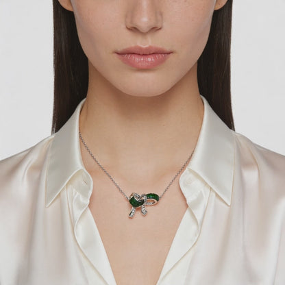 Emerald Ribbon Grace Pendant