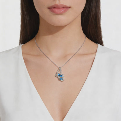 Sapphire Butterfly Elegance Pendant