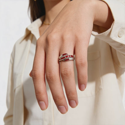 Ruby Mosaic Wrap Ring