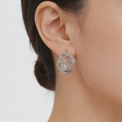 Celestial Orbit Diamond Stud Earrings